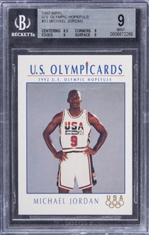 1992 Impel "US Olympic Hopefuls" #12 Michael Jordan - BGS MINT 9